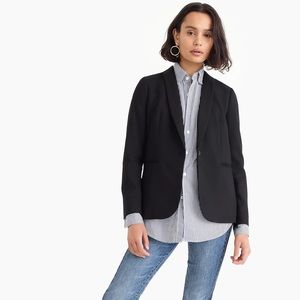 J.Crew Black Parke Blazer in Wool Flannel